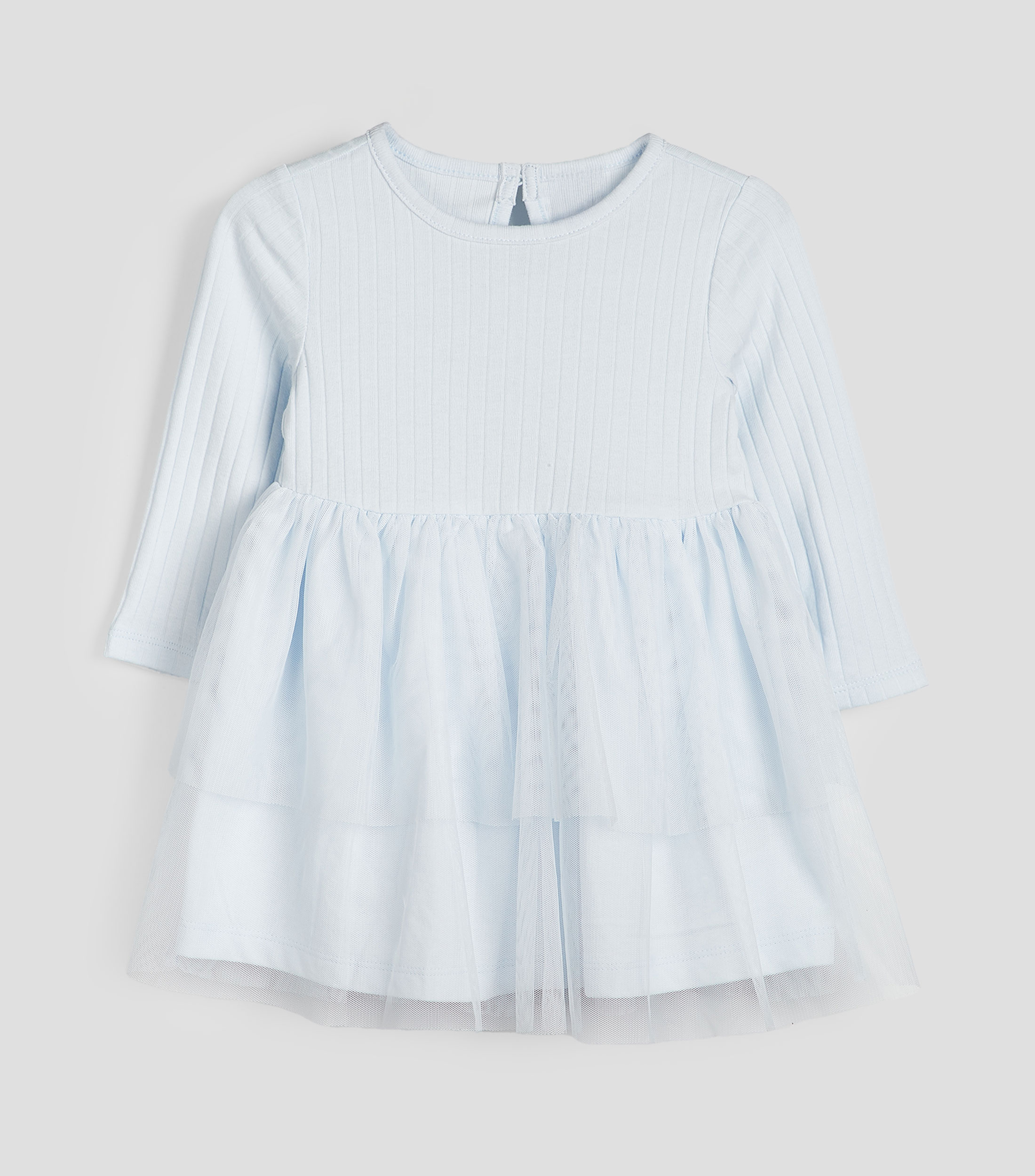 Vestido con manga larga liso Bebé